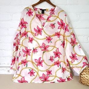 Silkland 💯 Cotton 1X NWT Blouse